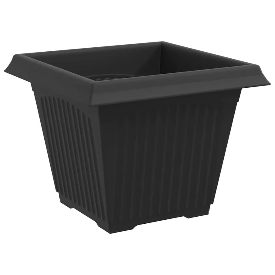 Pots de plantes 6 pcs Noir 38 x 38 x 30 cm Plastique - 6