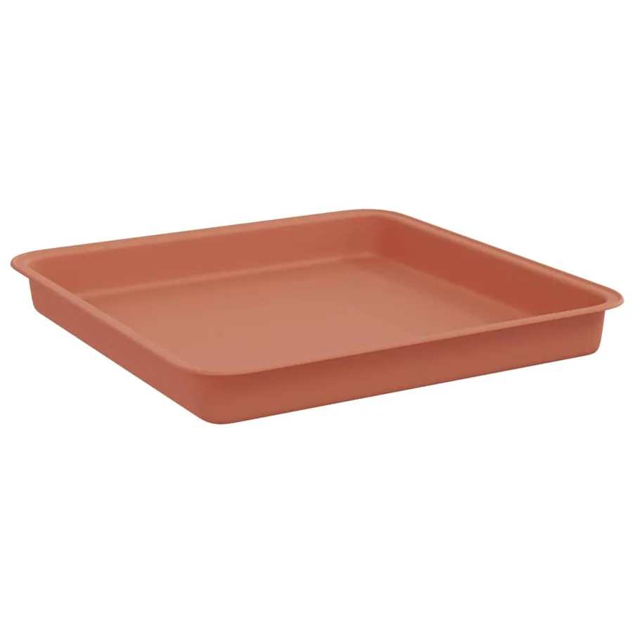 Plateau carré à fleurs 24 pcs Rouge brique 18 x 18 x 2 cm - 5