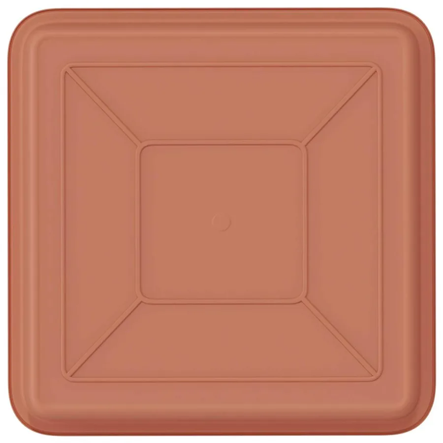 Plateau carré à fleurs 24 pcs Rouge brique 18 x 18 x 2 cm - 6