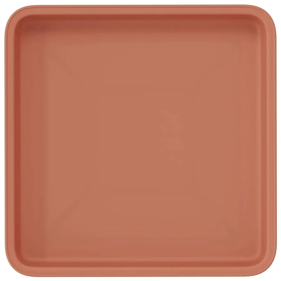 Plateau carré à fleurs 24 pcs Rouge brique 18 x 18 x 2 cm - 7