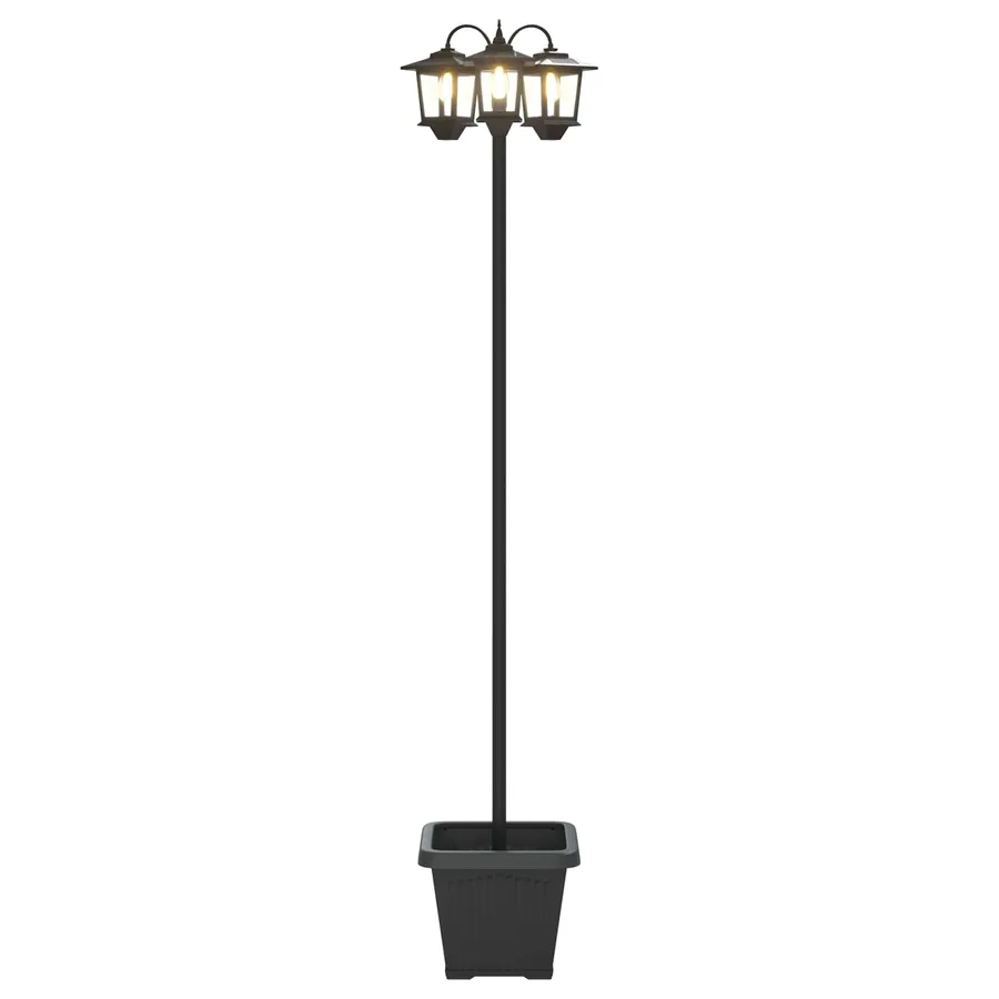 Lampadaire 3 brins avec jardinière Noir 32 x 32 x 188 cm - 2