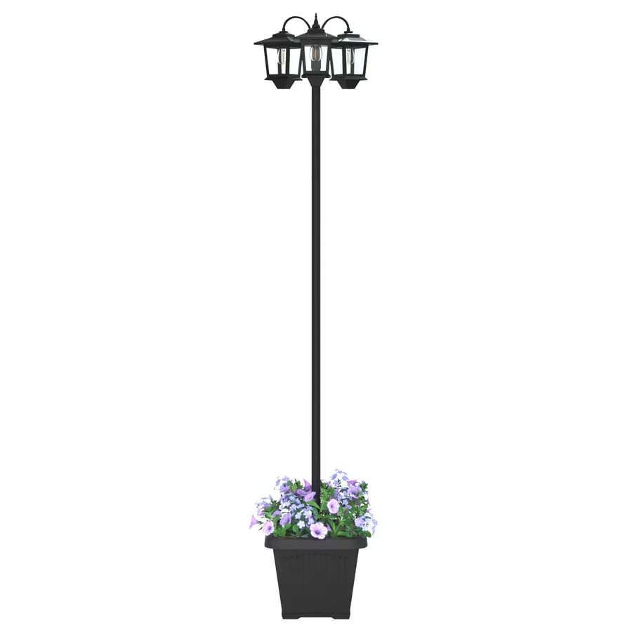 Lampadaire 3 brins avec jardinière Noir 32 x 32 x 188 cm - 3