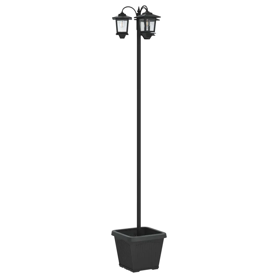 Lampadaire 3 brins avec jardinière Noir 32 x 32 x 188 cm - 5