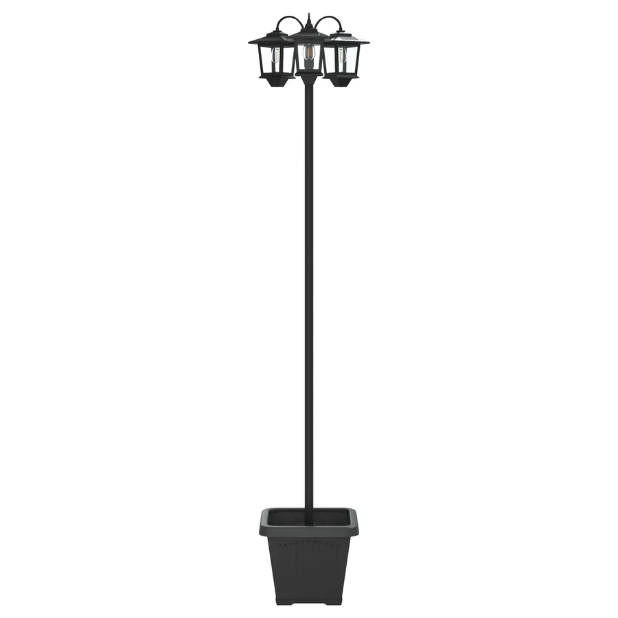 Lampadaire 3 brins avec jardinière Noir 32 x 32 x 188 cm - 6