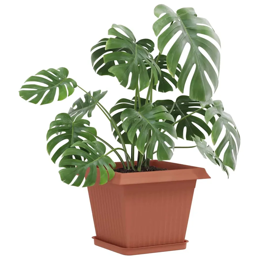 Pots de plantes 6 pcs Rouge brique 28,5 x 28,5 x 22 cm - 3