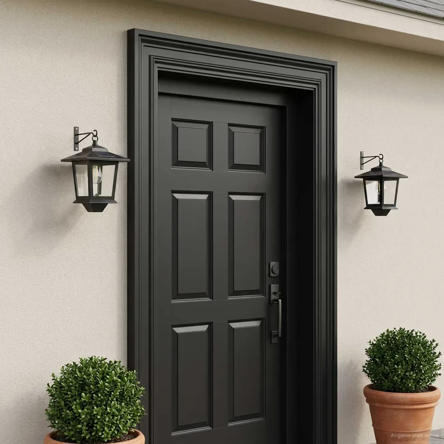 Lampe Murale 2 pc Noir 19 x 14 x 25 cm Acier inoxydable et ABS - 3