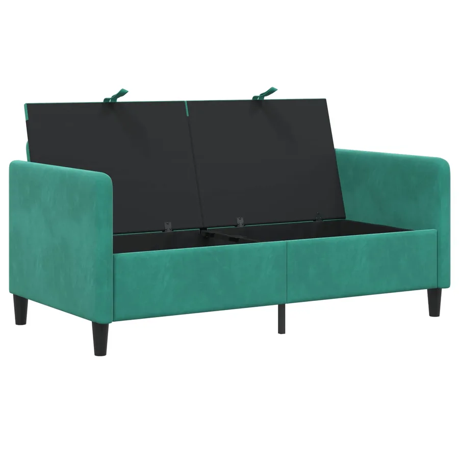 Sofa avec rangement Turquoise 152 x 78 x 87 cm Polyester - 4