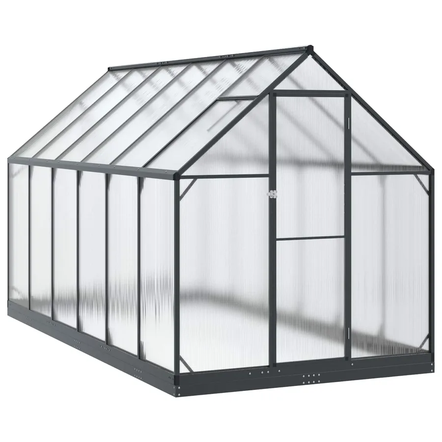 Serre de jardin avec porte Anthracite 183,5 x 363,5 x 207 cm - 2