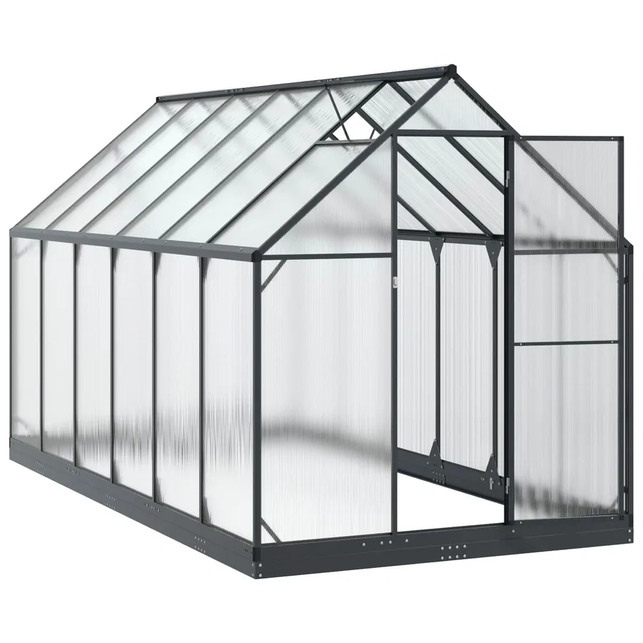 Serre de jardin avec porte Anthracite 183,5 x 363,5 x 207 cm - 3