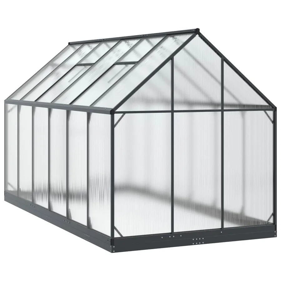 Serre de jardin avec porte Anthracite 183,5 x 363,5 x 207 cm - 6