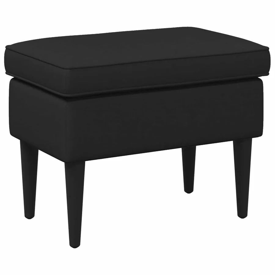 Pouf Noir 55 x 35 x 41 cm Tissu - 2