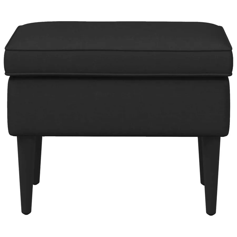 Pouf Noir 55 x 35 x 41 cm Tissu - 3