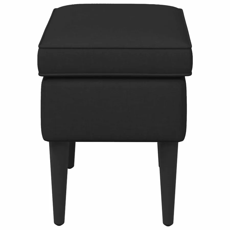 Pouf Noir 55 x 35 x 41 cm Tissu - 4