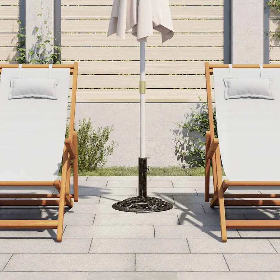 Socle de parasol Noir et bronze 9 kg 40 cm Fonte - 3