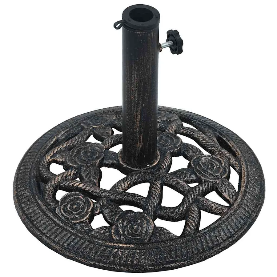 Socle de parasol Noir et bronze 9 kg 40 cm Fonte - 4