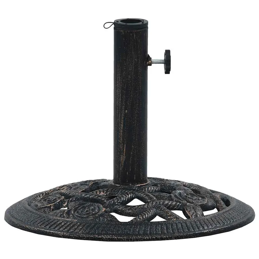 Socle de parasol Noir et bronze 9 kg 40 cm Fonte - 5