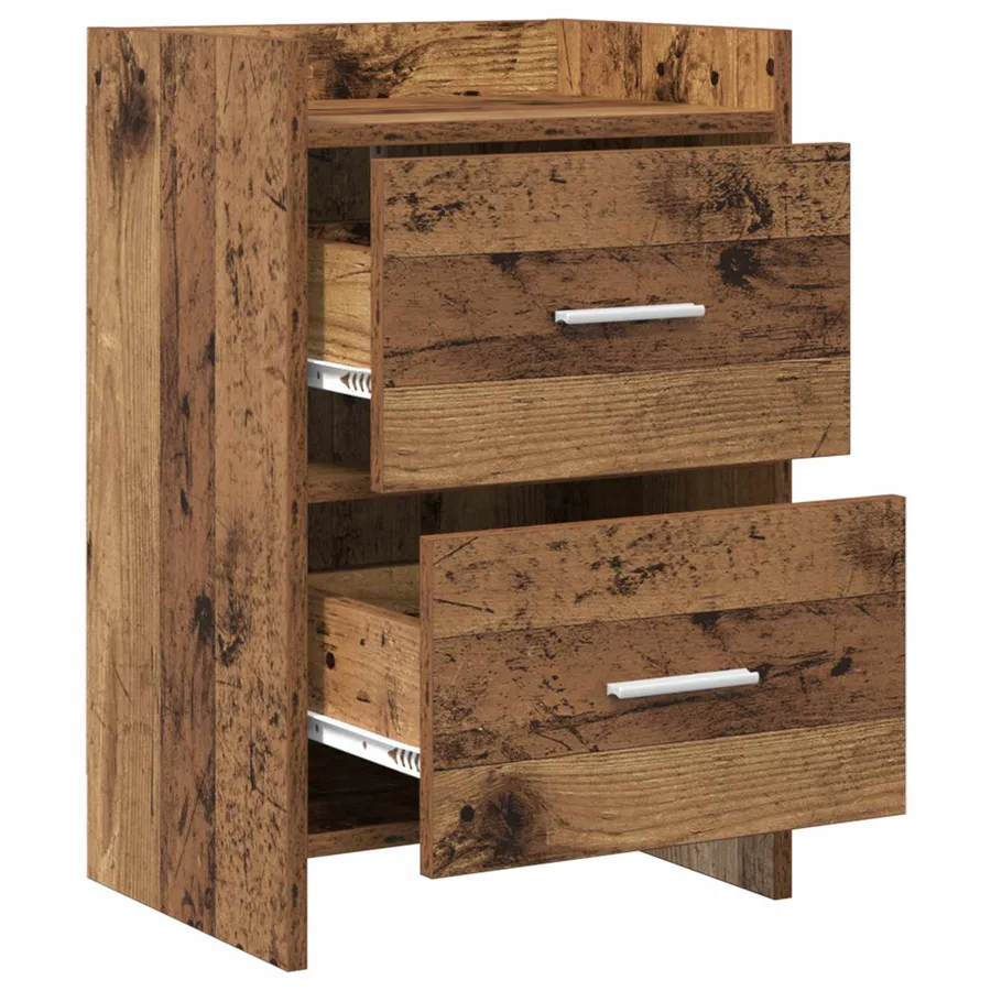 Tables de chevet Bois ancien 40 x 30 x 60 cm Bois d'ingénierie - 3