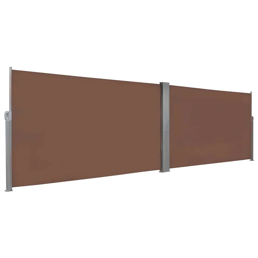 Auvent latéral rétractable 160 x 600 cm Marron