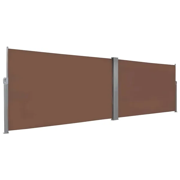 Auvent latéral rétractable 160 x 600 cm Marron
