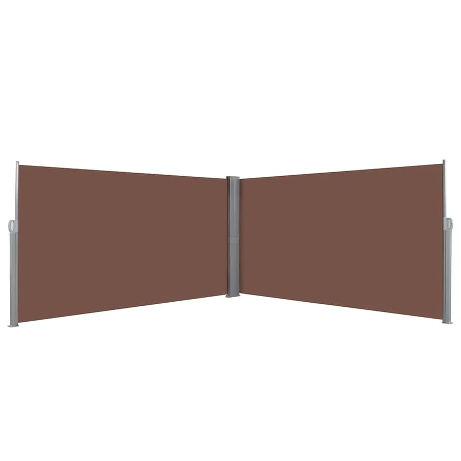 Auvent latéral rétractable 160 x 600 cm Marron - 2