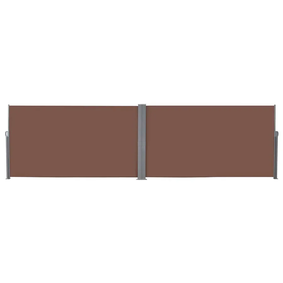 Auvent latéral rétractable 160 x 600 cm Marron - 3