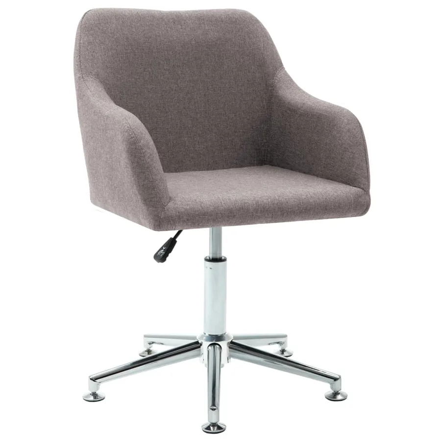 Chaises pivotantes à manger lot de 4 taupe tissu - 3