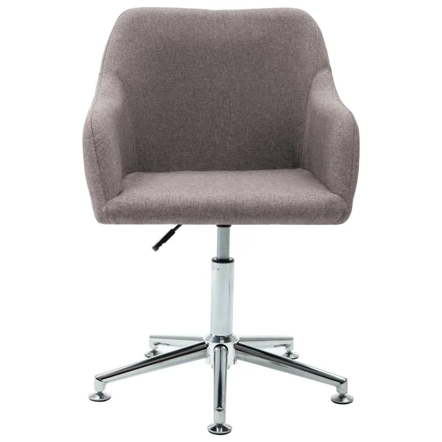 Chaises pivotantes à manger lot de 4 taupe tissu - 4