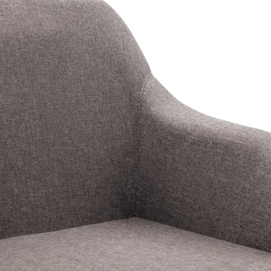 Chaises pivotantes à manger lot de 4 taupe tissu - 8