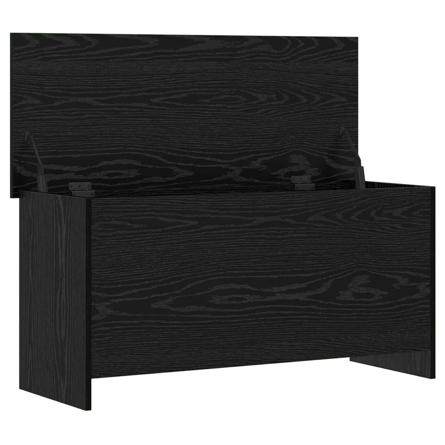 Coffre de rangement avec stockage Chêne noir 100 x 40 x 50 cm - 5