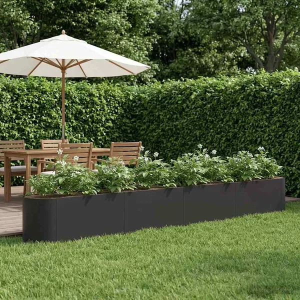 Jardin surélevé Noir 360 x 40 x 40 cm