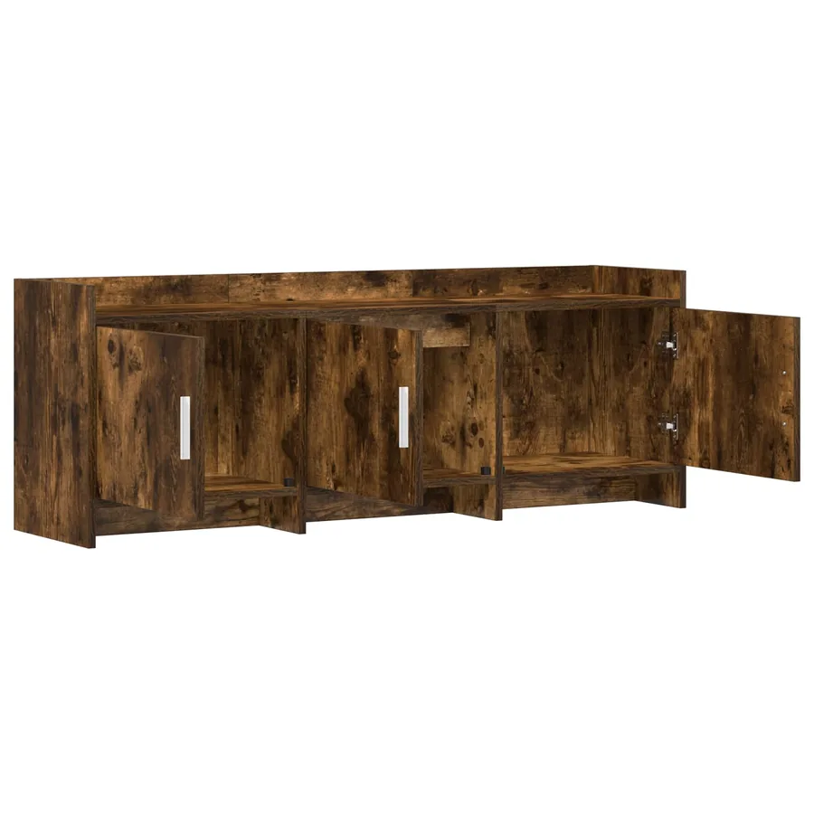 Meuble TV 130 x 33 x 47 cm Chêne fumé Bois d'ingénierie - 4