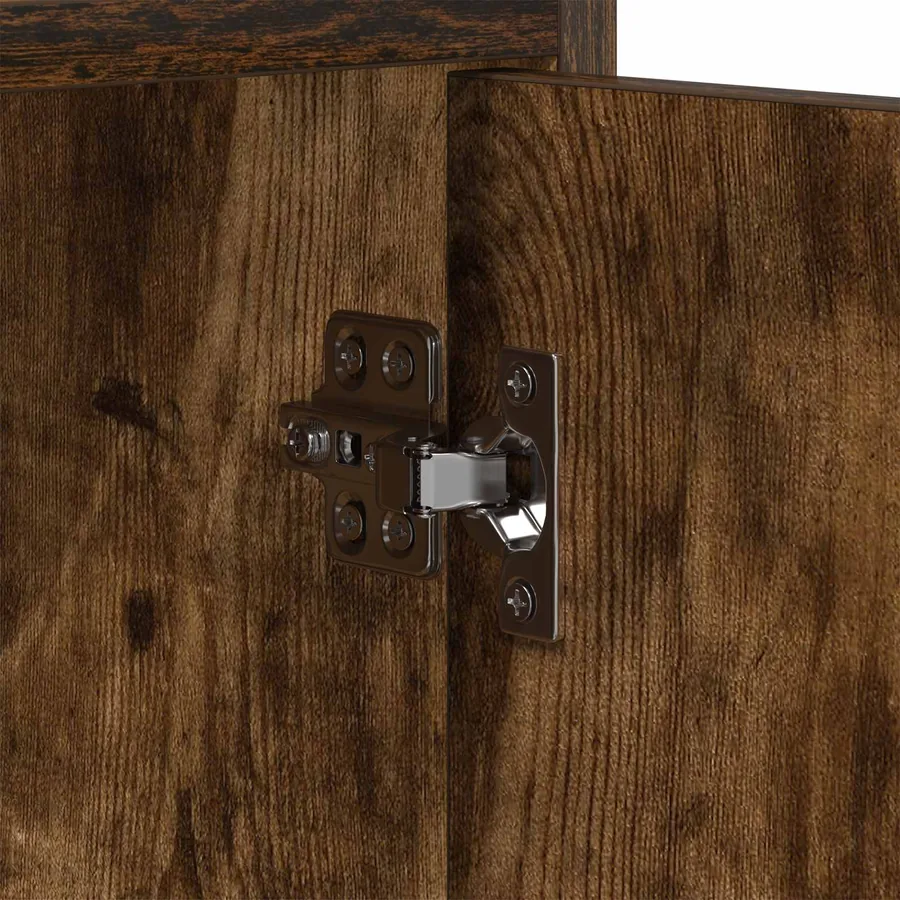 Meuble TV 130 x 33 x 47 cm Chêne fumé Bois d'ingénierie - 9