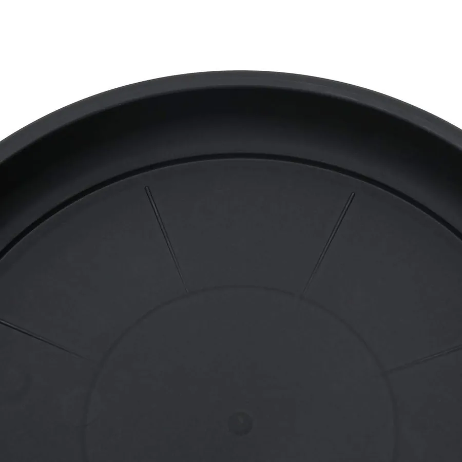 Pots de plantes 6 pcs Noir Ø 12,5 x 10 cm Plastique - 10