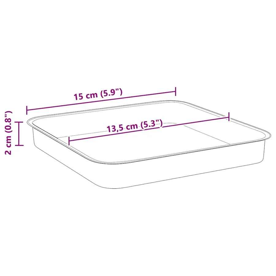 Pots de plantes 6 pcs Noir 20 x 20 x 16 cm Plastique - 12