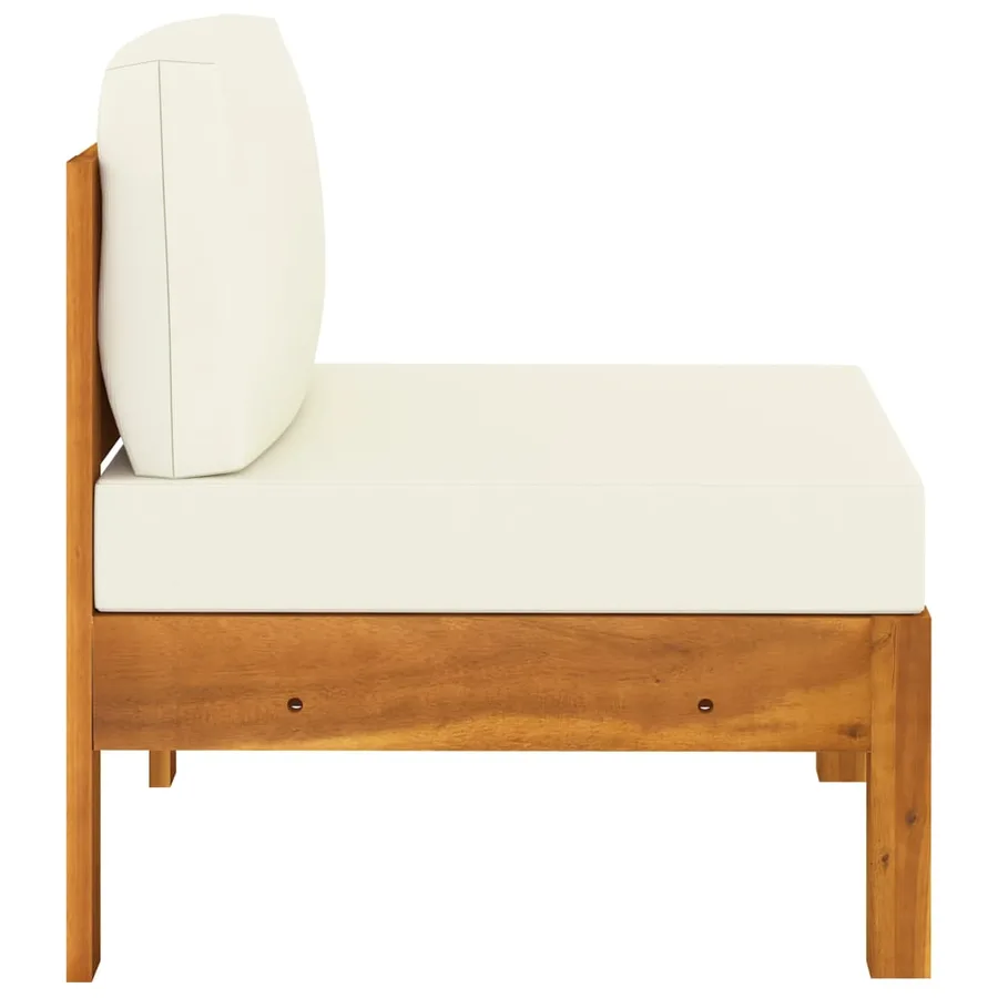 Salon de jardin 5 pièces avec coussins 100 x 60 cm Bois d'acacia - 10
