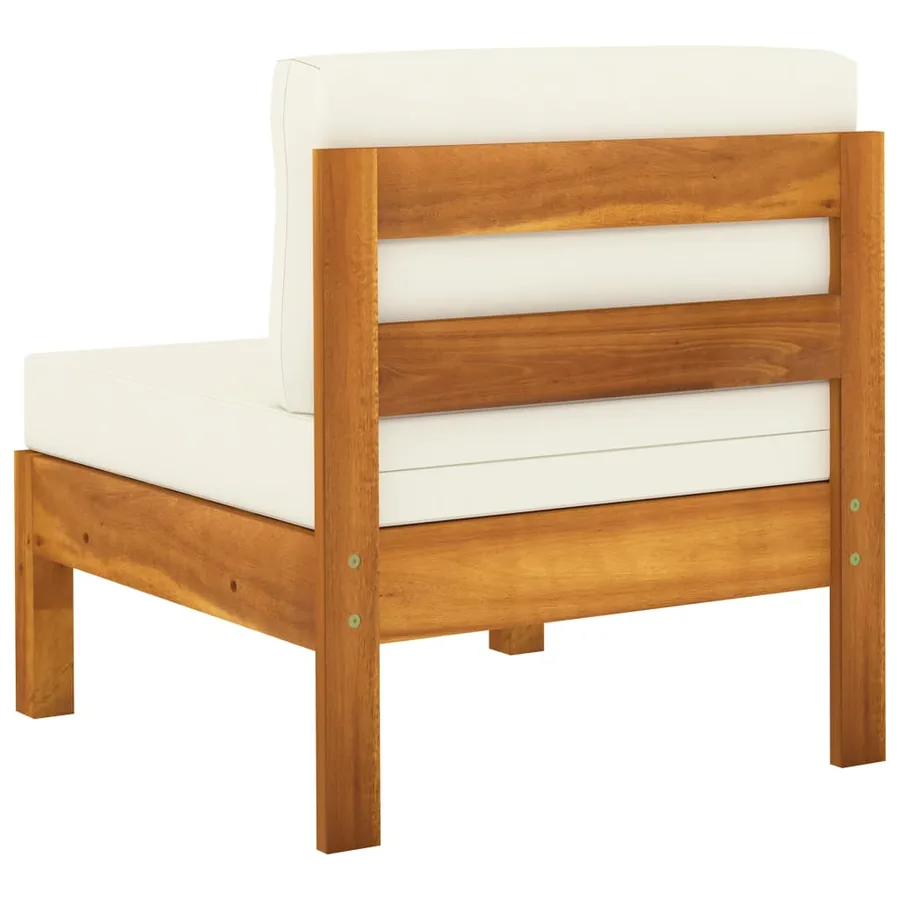 Salon de jardin 5 pièces avec coussins 100 x 60 cm Bois d'acacia - 11