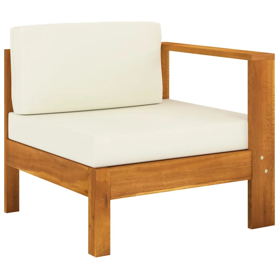 Salon de jardin 5 pièces avec coussins 100 x 60 cm Bois d'acacia - 4