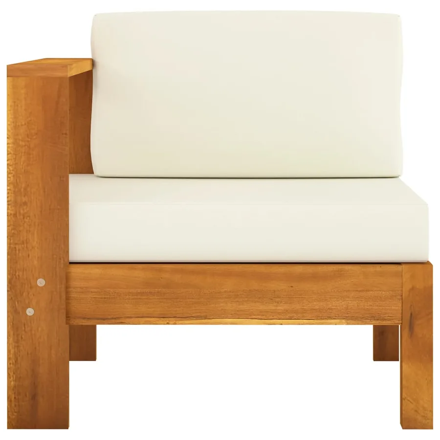 Salon de jardin 5 pièces avec coussins 100 x 60 cm Bois d'acacia - 6