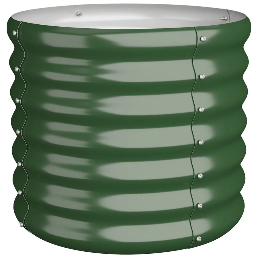 Jardinière de jardin Acier galvanisé 40x40x36 cm Vert - 2