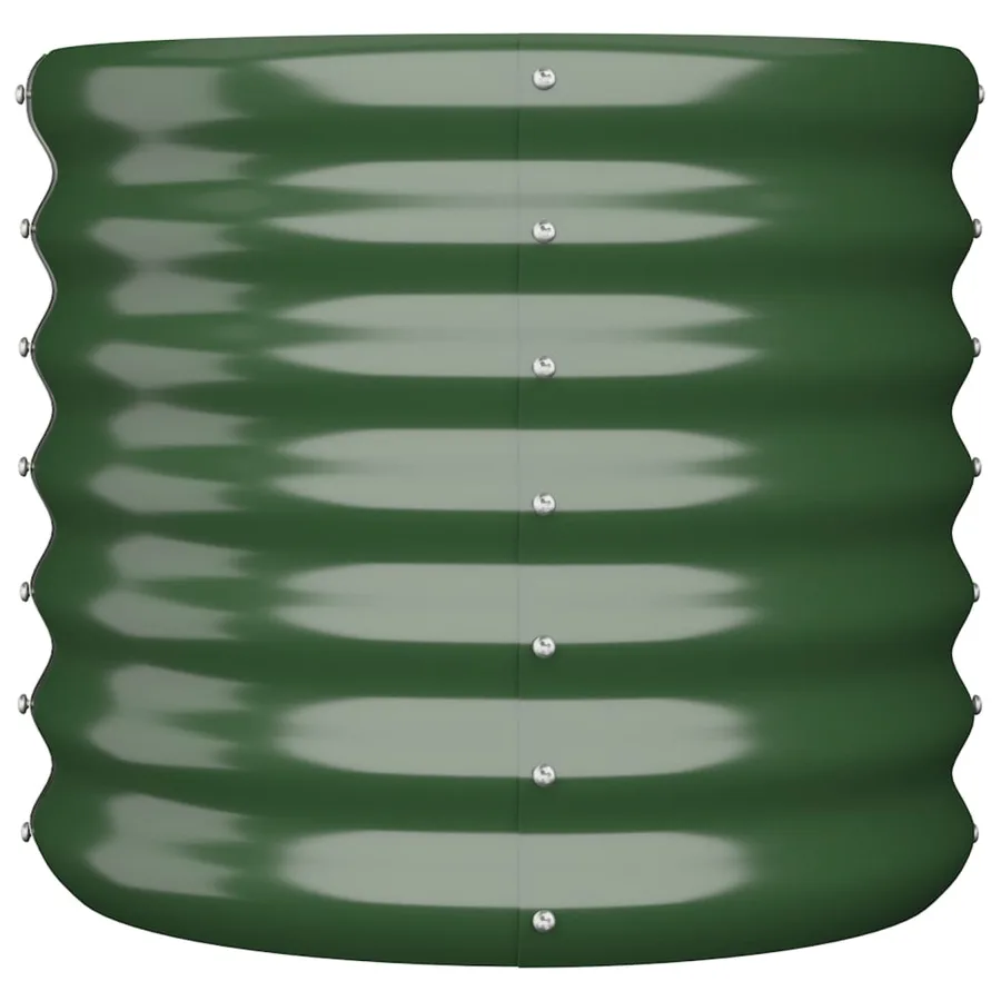 Jardinière de jardin Acier galvanisé 40x40x36 cm Vert - 3