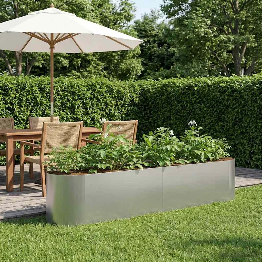 Jardin surélevé Acier galvanisé 200 x 40 x 40 cm