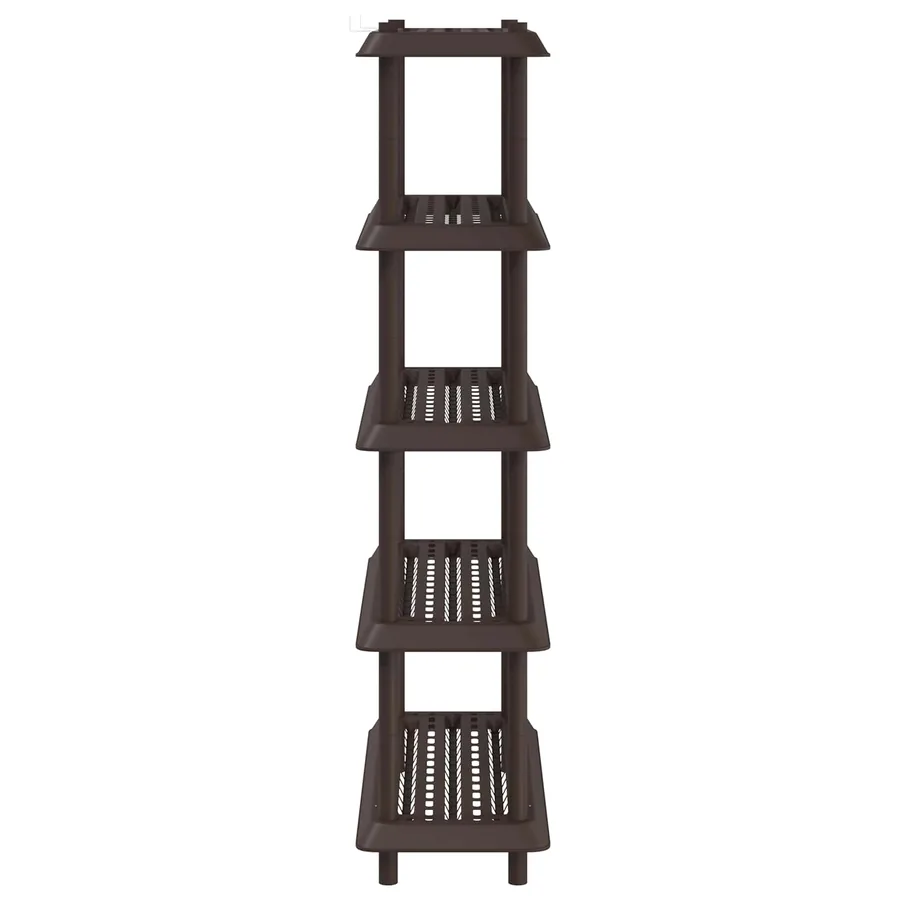 Unité de rangement 5 niveaux 100 x 40 x 177 cm PP Marron - 6