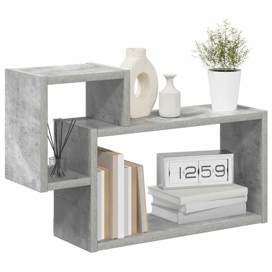 Étagère Murale Montage mural Gris béton 55 x 15 x 35 cm - 2