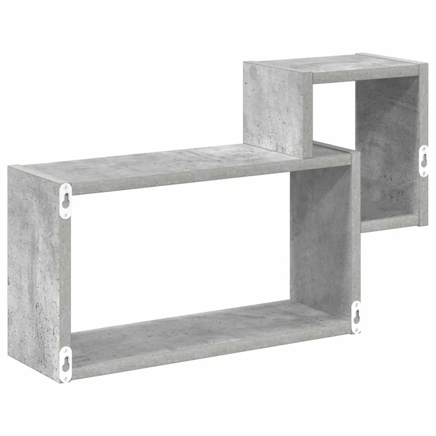 Étagère Murale Montage mural Gris béton 55 x 15 x 35 cm - 5