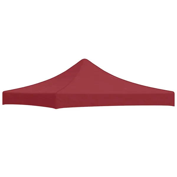 Toit de tente de réception 3x3 m Bordeaux 270 g/m²