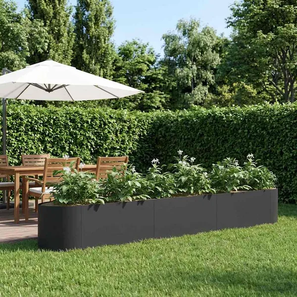 Jardin surélevé Noir 300 x 40 x 40 cm Acier