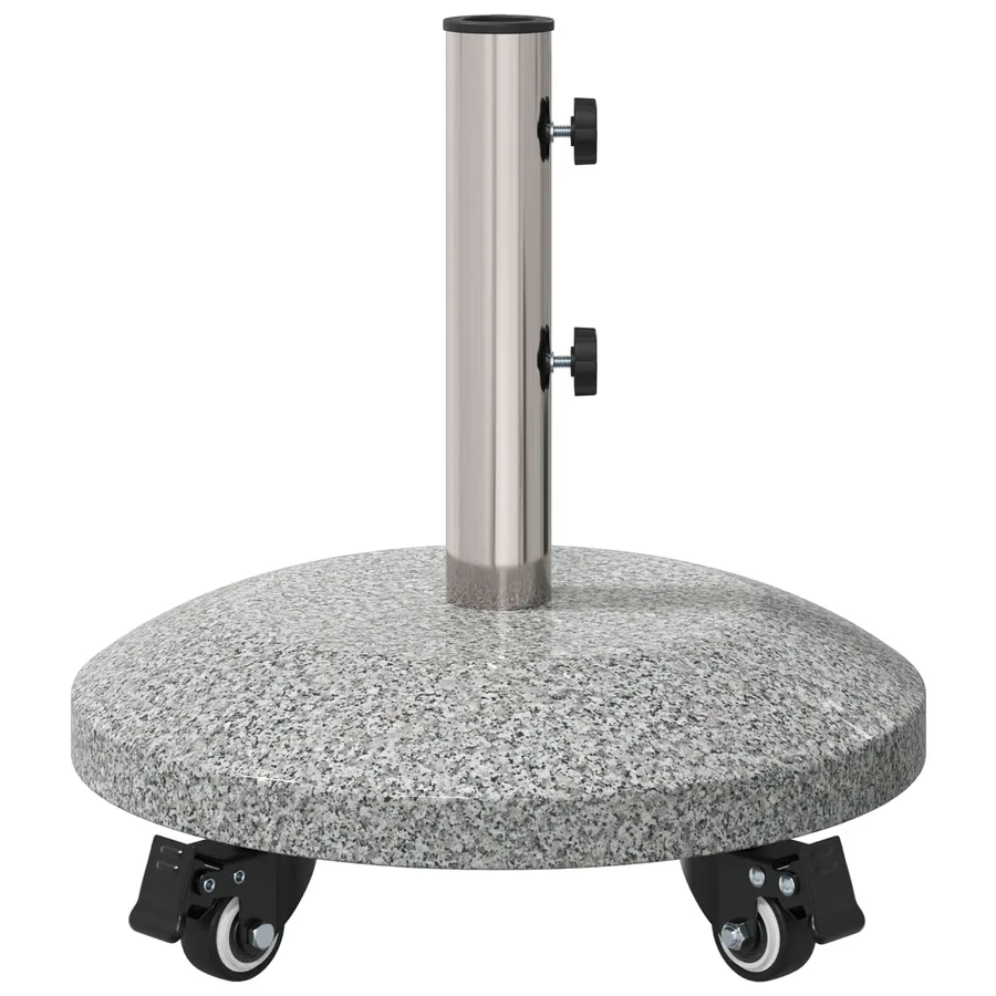 Socle de parasol en granite avec roues pour poteau de 4-5 cm - 5