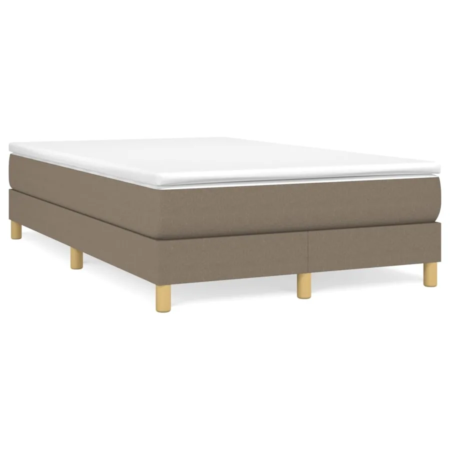 Sommier à lattes de lit avec matelas Taupe 120x200 cm Tissu - 2