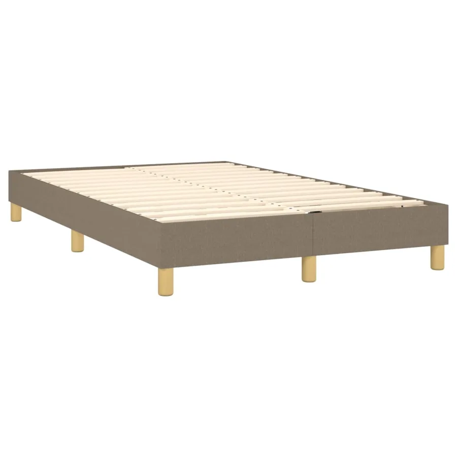 Sommier à lattes de lit avec matelas Taupe 120x200 cm Tissu - 4