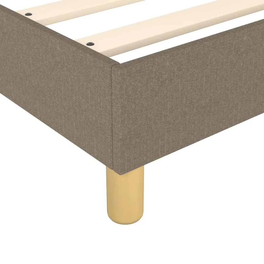 Sommier à lattes de lit avec matelas Taupe 120x200 cm Tissu - 7